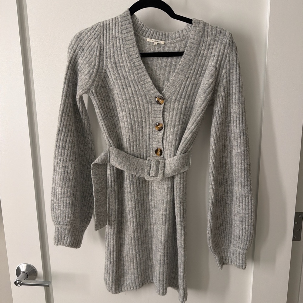 Tularosa Gray Long Sleeve Dress